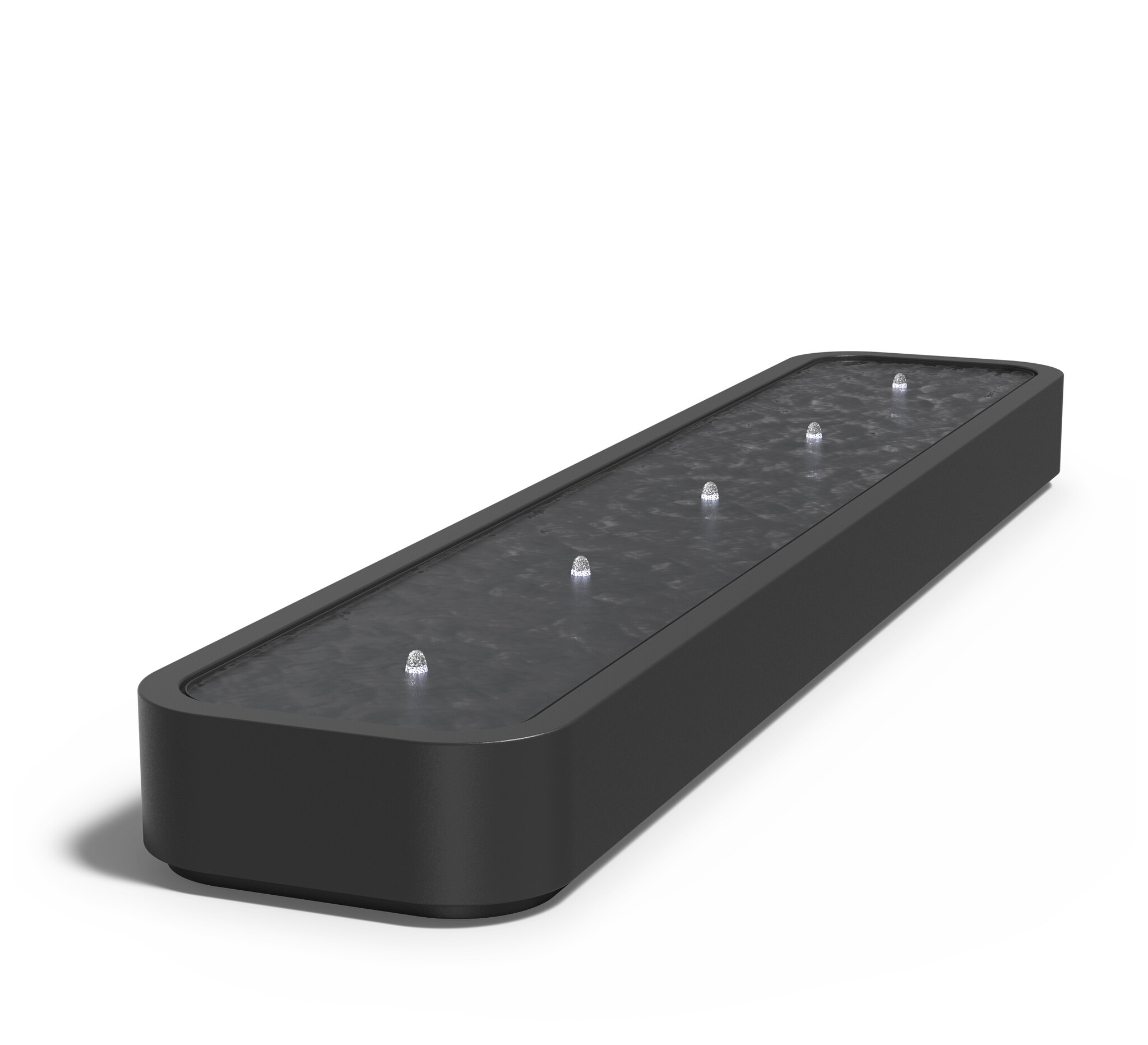Watertafel Premium aluminium 500x100x40cm.