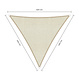 Sunfighter schaduwdoek driehoek ivoor 4.2x4.2x4.2m. 2e kans