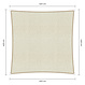 Sunfighter schaduwdoek vierkant ivoor 4.2x4.2m. 2e kans