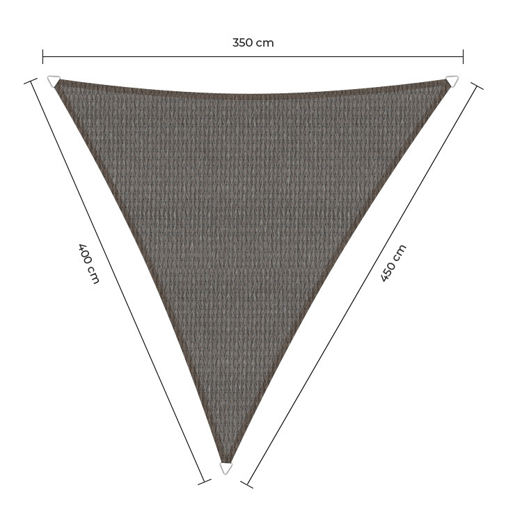 Sunfighter schaduwdoek langhoek grijs 3.5x4x4.5m. 2e kans