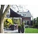 Schaduwdoek langhoek zand 3.5x4x4.5m. 2e kans