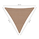 Schaduwdoek driehoek zand 4.2x4.2x4.2m. 2e kans