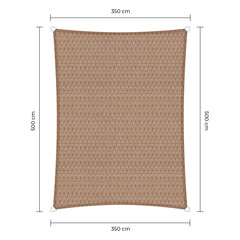 Schaduwdoek Rechthoek zand 3,5x5m. 2e kans