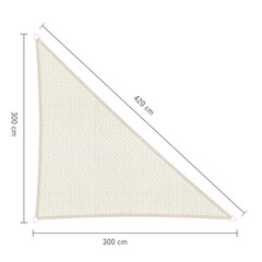 Schaduwdoek langhoek wit 3x3x4.2m. 2e kans