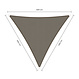 Waterproof schaduwdoek taupe 4x4x4m. 2e kans