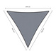 Waterproof schaduwdoek grijs 5x5x5m. 2e kans