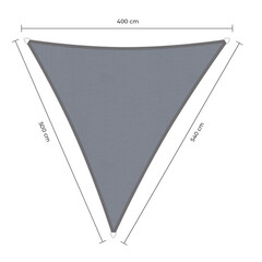 Waterproof schaduwdoek grijs 4x5x5.4m. 2e kans
