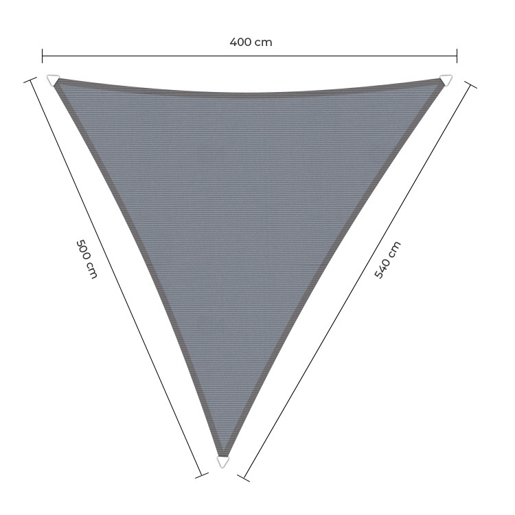 Waterproof schaduwdoek grijs 4x5x5.4m. 2e kans