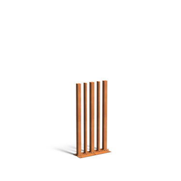 Cortenstaal tuinpaal varibo 100x10x200cm set van 5