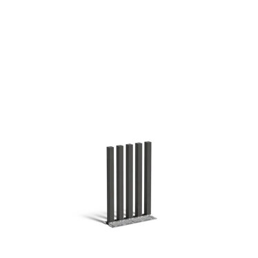 Gecoat staal tuinpaal regular 100x10x150cm set van 5 .
