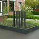 Gecoat staal tuinpaal regular 100x10x200cm set van 5 .