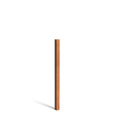 Cortenstaal tuinpaal vierkant 10x10x200cm.