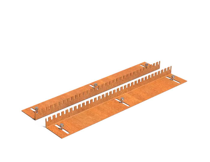 Cortenstaal tuinpaal rail
