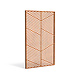 Sfeerpaneel cortenstaal Geometric five 1100x50x1800mm.