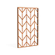 Sfeerpaneel cortenstaal Geometric six 1100x50x1800mm.