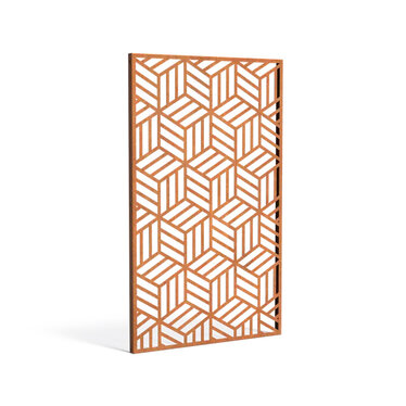 Sfeerpaneel cortenstaal Geometric seven 1100x50x1800mm.