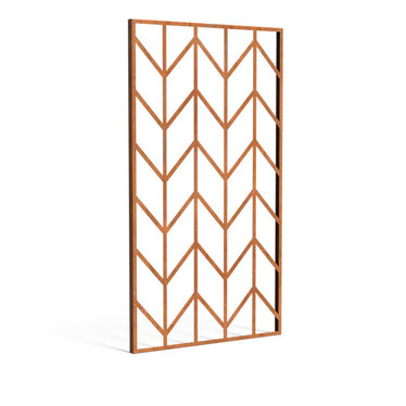 Sfeerpaneel cortenstaal Geometric six 1100x50x2000mm.