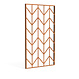 Sfeerpaneel cortenstaal Geometric six 1100x50x2000mm.