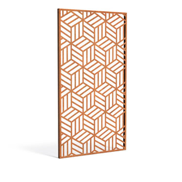 Sfeerpaneel cortenstaal Geometric seven 1100x50x2000mm.