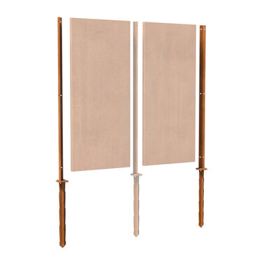 Cortenstaal hoekpaal 115x115x2900mm.