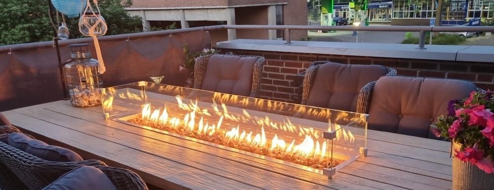 Geniet langer van gezellige avonden buiten met een inbouwbrander op gas!