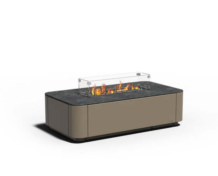 Vuurtafel Forno VIRO aluminium 150x80x43cm.