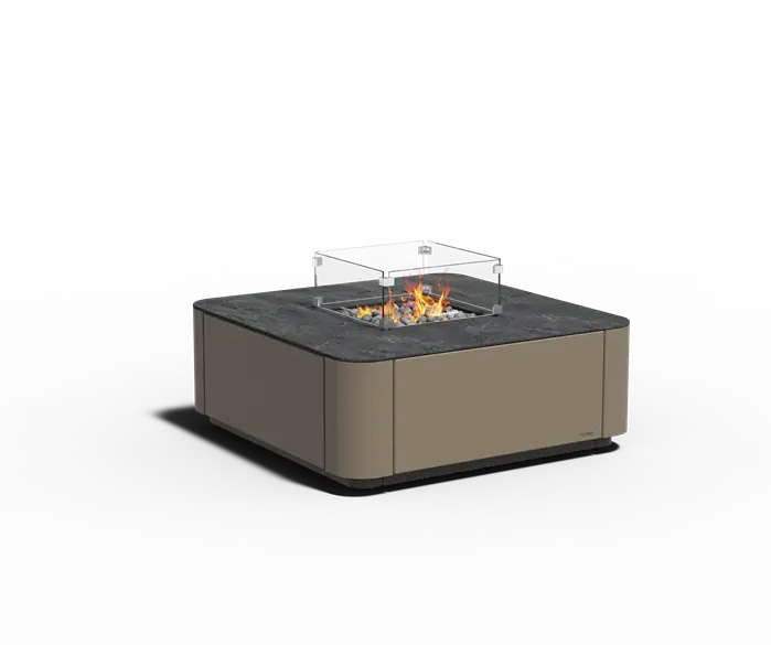 Vuurtafel Forno VIRO aluminium 110x110x43cm.