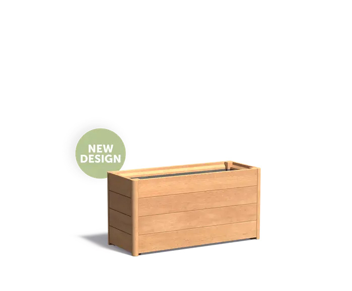 Hardhouten plantenbak CARREZ NEW 100x40x50cm.