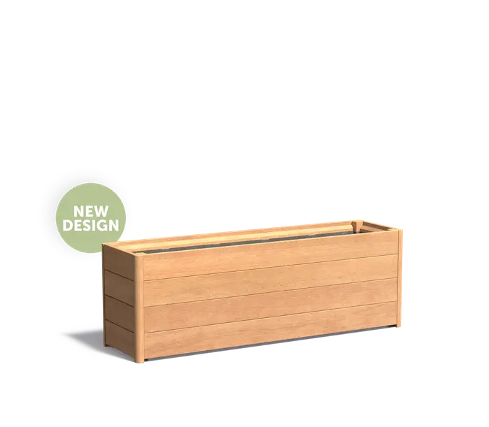 Hardhouten plantenbak CARREZ NEW 150x40x50cm.