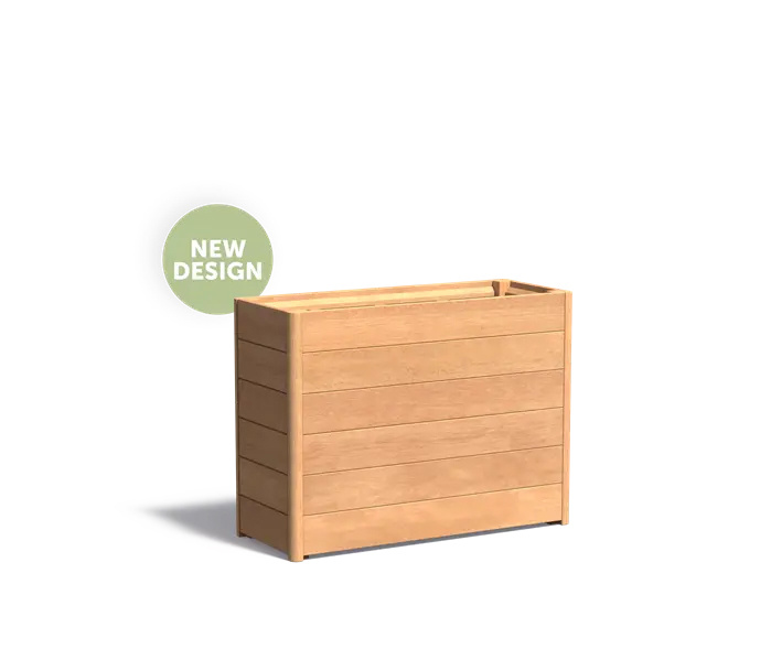 Hardhouten plantenbak CARREZ NEW 100x40x75cm.
