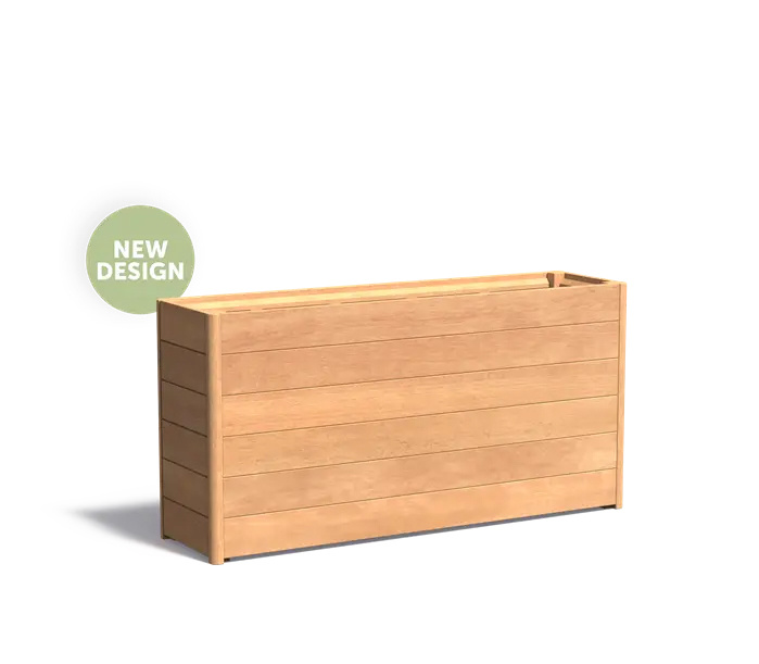 Hardhouten plantenbak CARREZ NEW 150x40x75cm.
