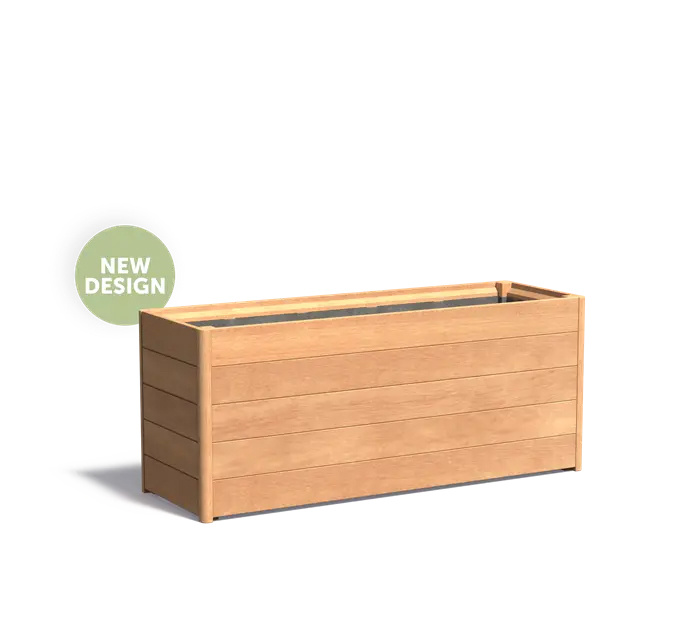 Hardhouten plantenbak CARREZ NEW 150x50x62cm.