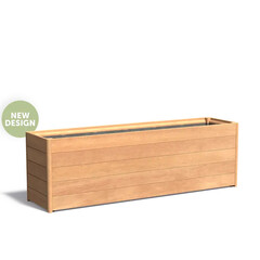 Hardhouten plantenbak CARREZ NEW 200x50x62cm.