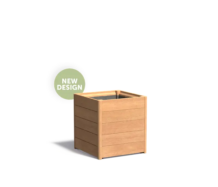Hardhouten plantenbak CARREZ NEW 60x60x62cm.