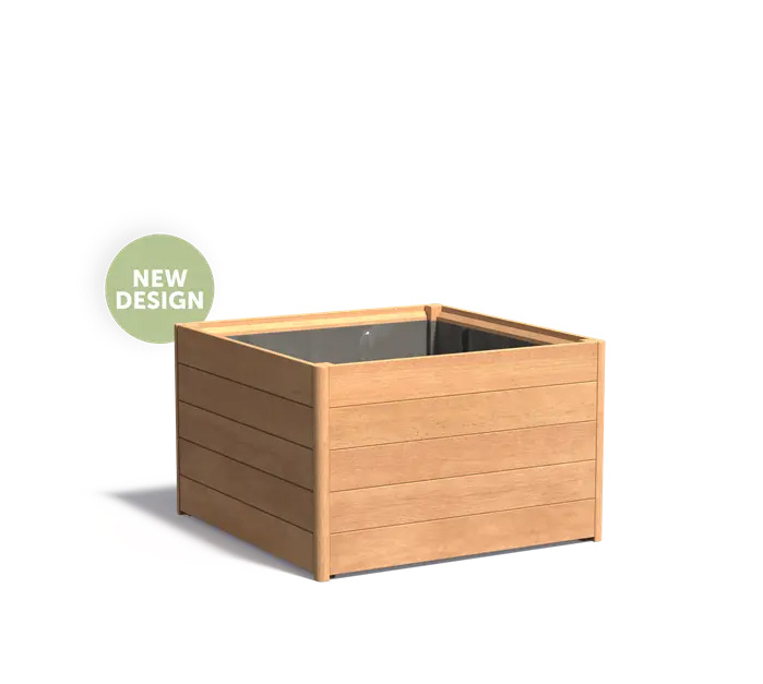 Hardhouten plantenbak CARREZ NEW 100x100x62cm.