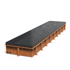 Cortenstaal spiegelvijver 500x100x414cm.