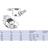 Waterlock en demper voor uitlaat