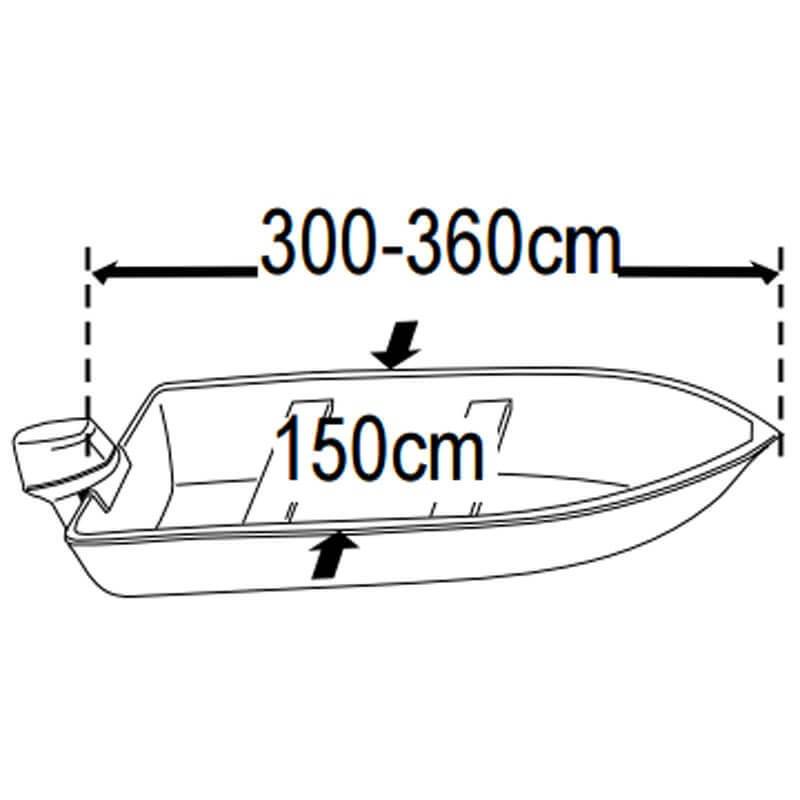 Afdekzeil boot 300 tot 360 cm / 150 cm