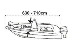 SeaCover afdekzeil boot 630 tot 710 cm / 380 cm