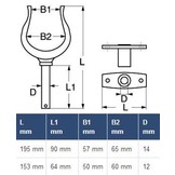 Roeidol van casted steel (per stuk)