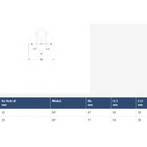 Relingvoet 60 graden ronde voet RVS