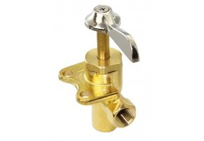 Messing afsluiter voor 2 brandstoftanks