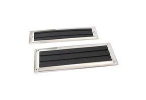 RVS opstapplaat met rubberen inleg