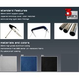 Biminitop | Aluminium 3-boogs | Breedte 246 <> 261 cm - Hoogte 117 cm