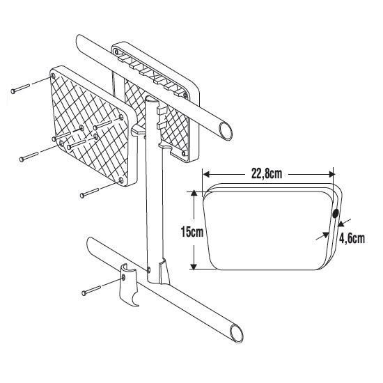 Motorsteun buitenboordmotor railing boot
