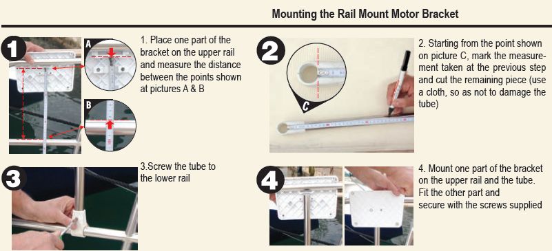 Motorsteun buitenboordmotor railing boot