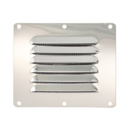 Ventilatierooster RVS - 128 x 116 mm