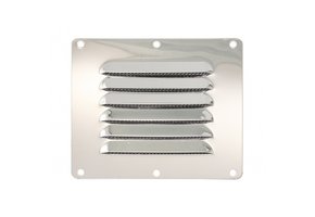 Ventilatierooster RVS - 128 x 116 mm
