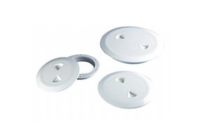 Inspectieluik - rond - wit