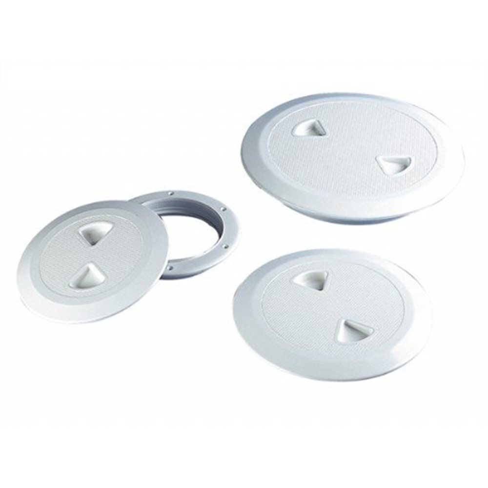 Inspectieluik - rond - wit